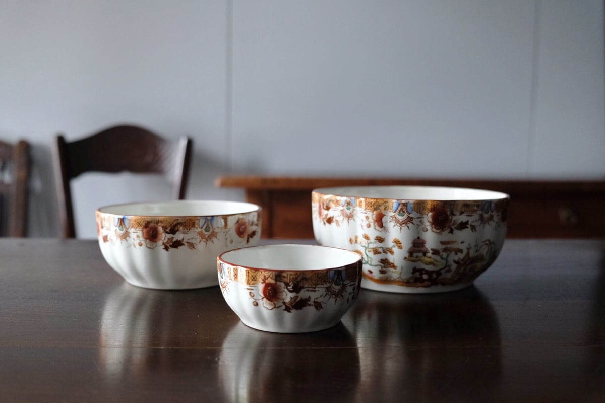 フランスアンティークショワジールロワ輪花プチボウルΦ12cm