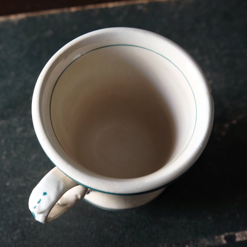 Sarreguemines サルグミンヌ ブリュロ カップ 緑 フランス