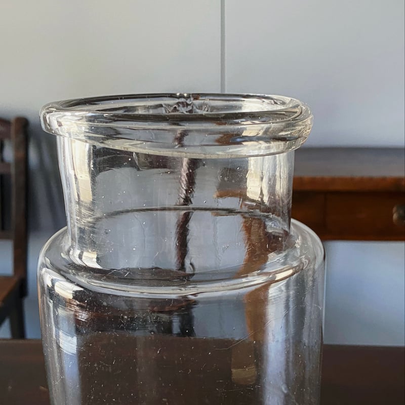 ガラス ファーマシーボトル h26.7cm フランス アンティーク 0501819