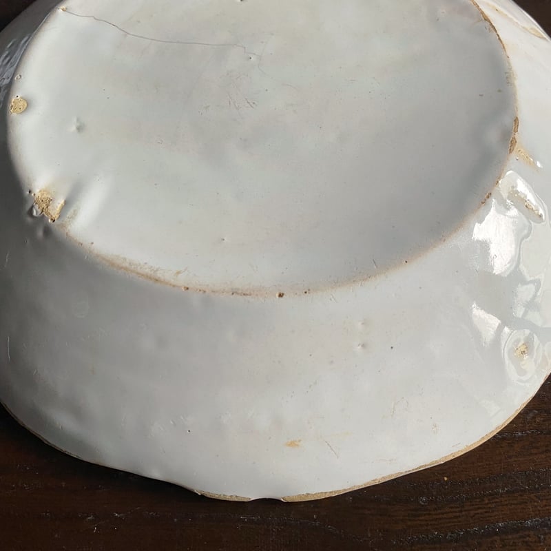 18世紀フランスアンティークヌヴェール窯のプレート 18世紀フランスアンティークヌヴェール窯のプレート