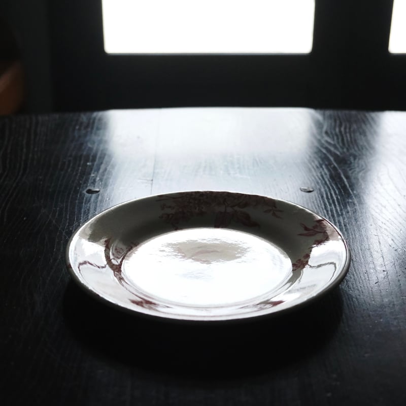 Gien Lilas ジアン リラ 平皿 デザート皿 φ21.5cm フランス