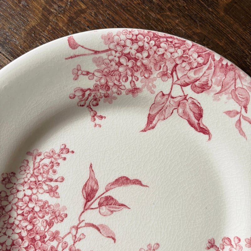 Gien Lilas ジアン リラ 平皿 デザート皿 φ21.5cm フランス