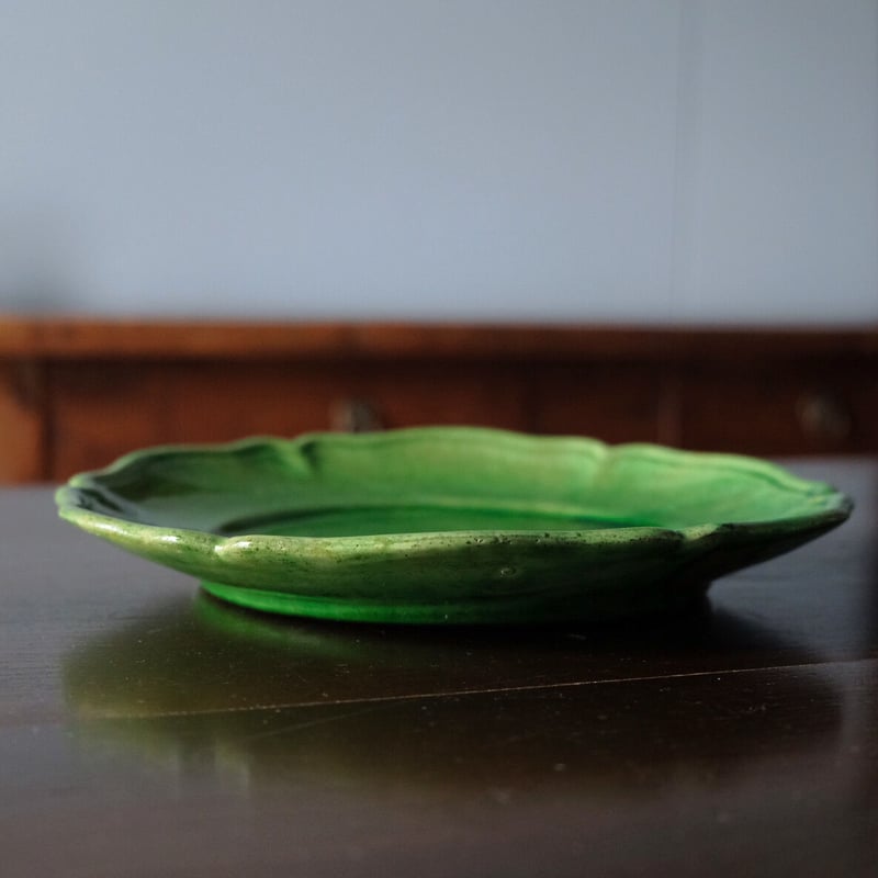 南仏 ビオ BIOT 花リム 平皿 φ24.2cm ヴィンテージ 0501177 | ji