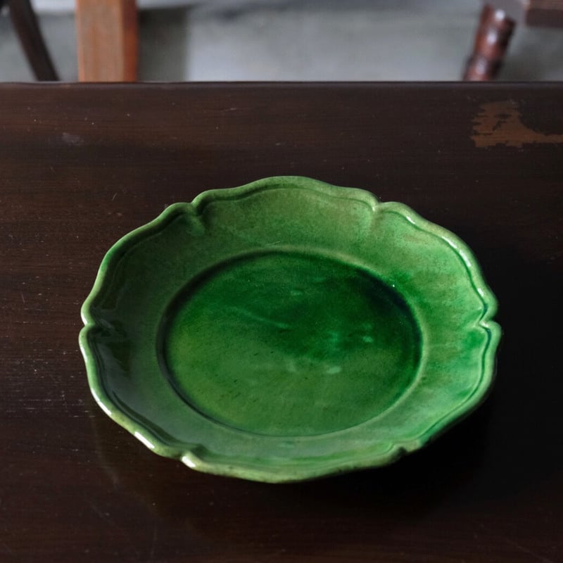 南仏 ビオ BIOT 花リム 平皿 φ24.2cm ヴィンテージ 0501177 | ji