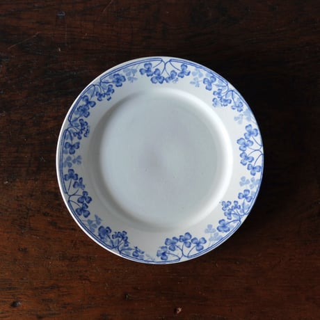 U&C SARREGUEMINES サルグミンヌ VICHY 平皿 リム皿 デザート皿 φ20.6cm フランス アンティーク a 080038