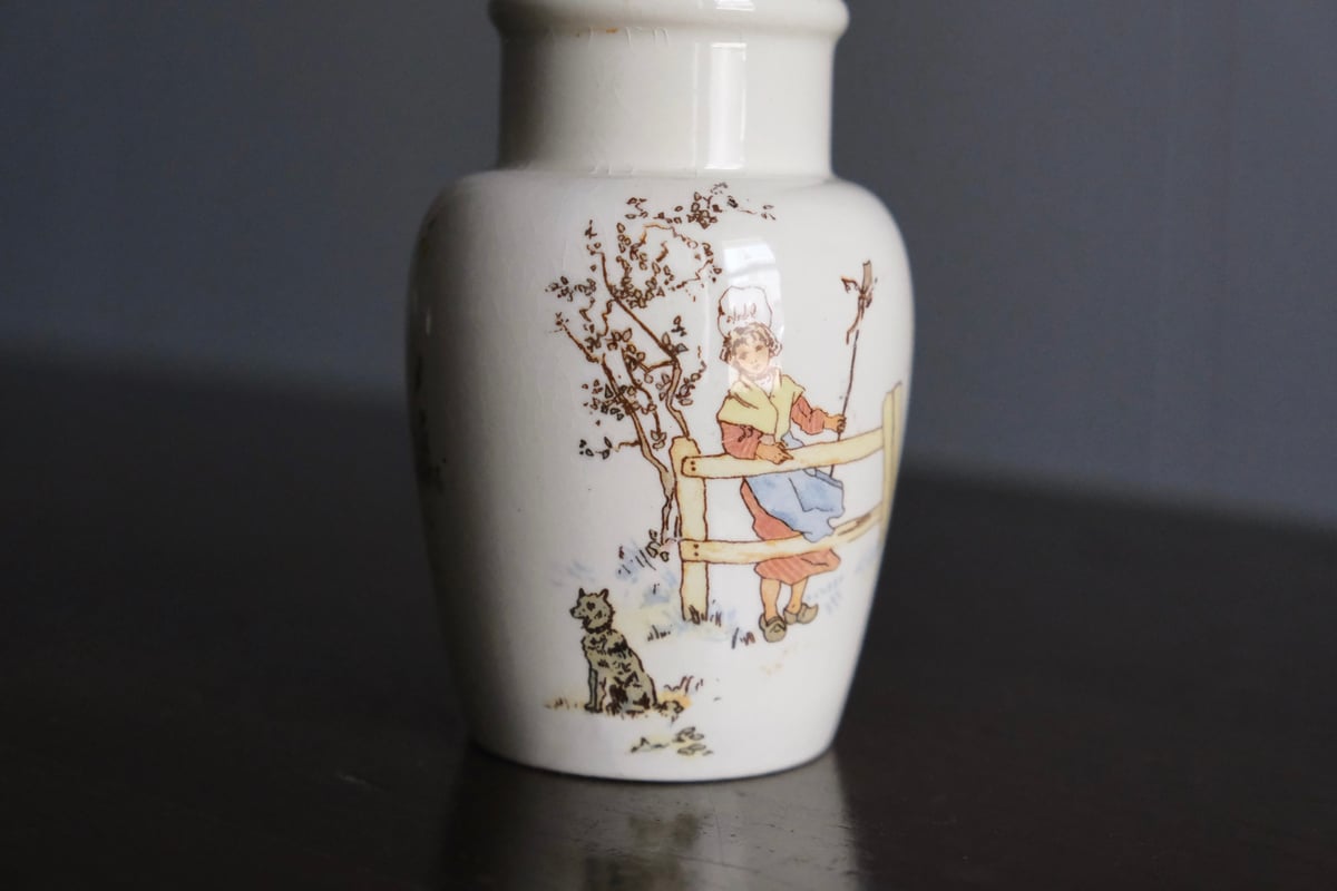 フランスアンティーク　リュネビル　マスタードポット フランスアンティーク リュネビル マスタードポット フランス