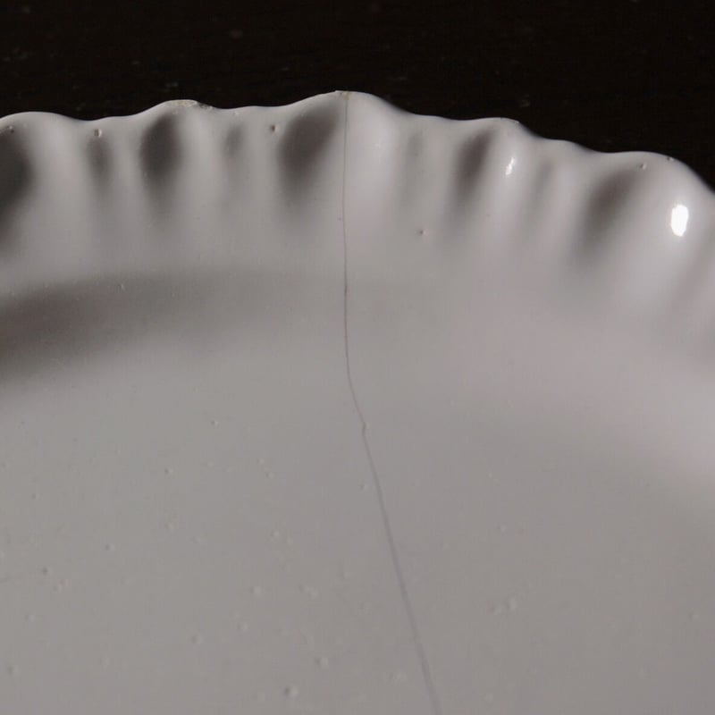 Moustiers ムスティエ フリル リム皿 オーバル皿 楕円皿 30.8cm Moustiers ムスティエ フリル リム皿 オーバル皿 楕円皿 30.8cm