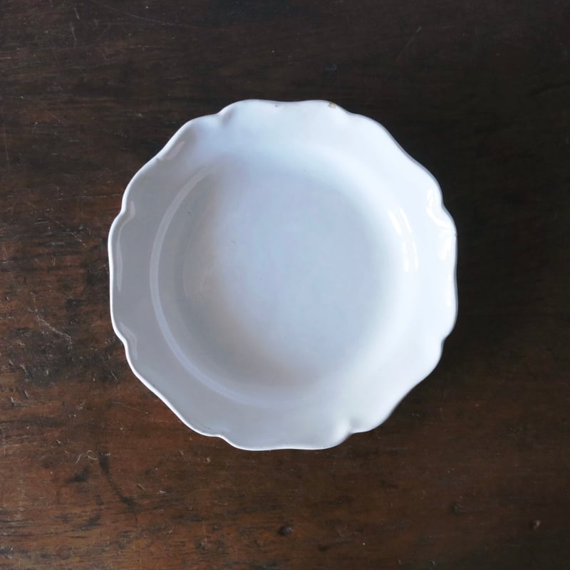 Moustiers ムスティエ X印入り 花リム 八角皿 オクトゴナル皿 φ21cm