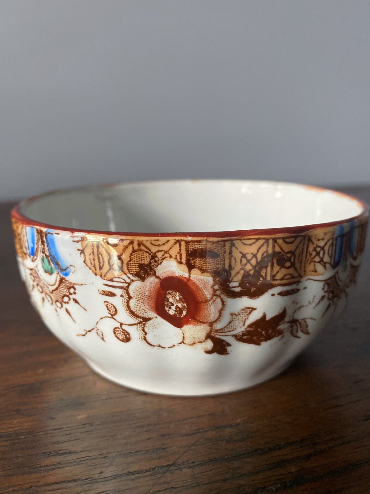 フランスアンティークショワジールロワ輪花プチボウルΦ12cm