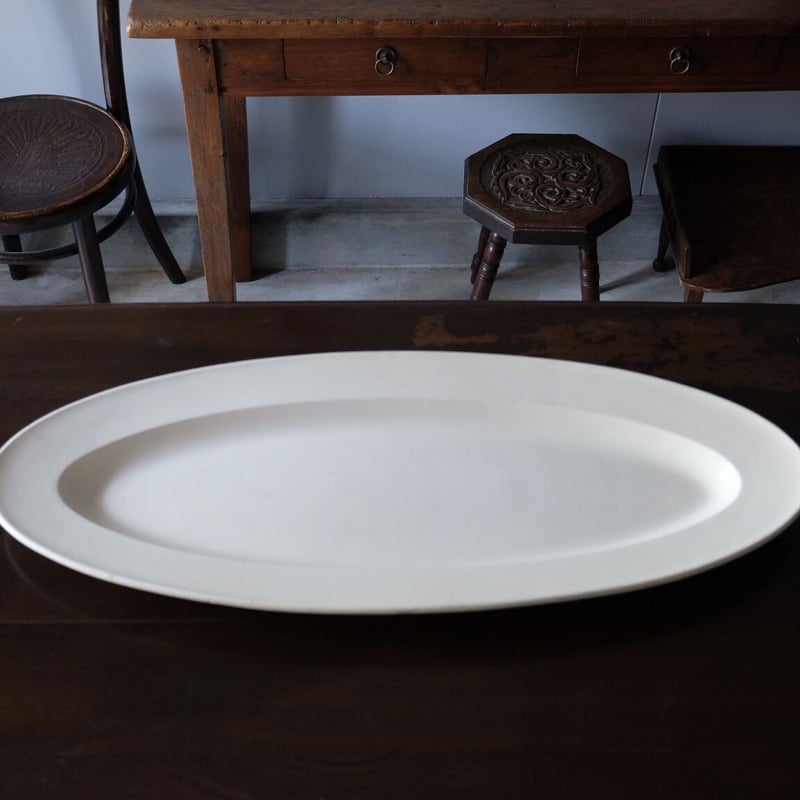 モントロー Montereau ポワソン 皿 白皿 75.7cm アンティーク 0501125