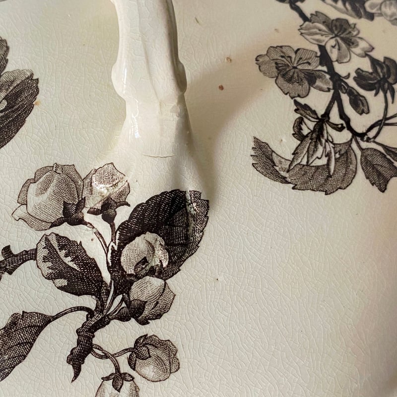 ⚫︎フランスアンティーク⚫︎朽ちた紫陽花 古い木枠の額絵〜paris⚫︎額装 古木 ⚫︎フランスアンティーク⚫︎朽ちた紫陽花 古い木枠の額絵