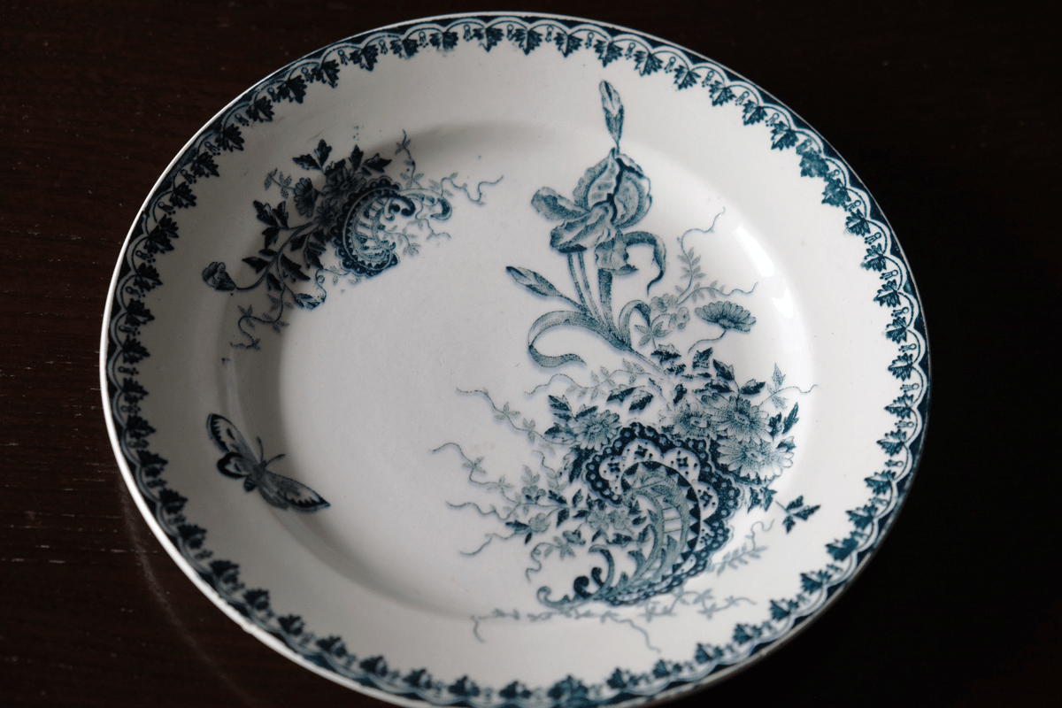 フランスアンティーク サンタマン ルイ15世 ラウンドプレート 3枚セット