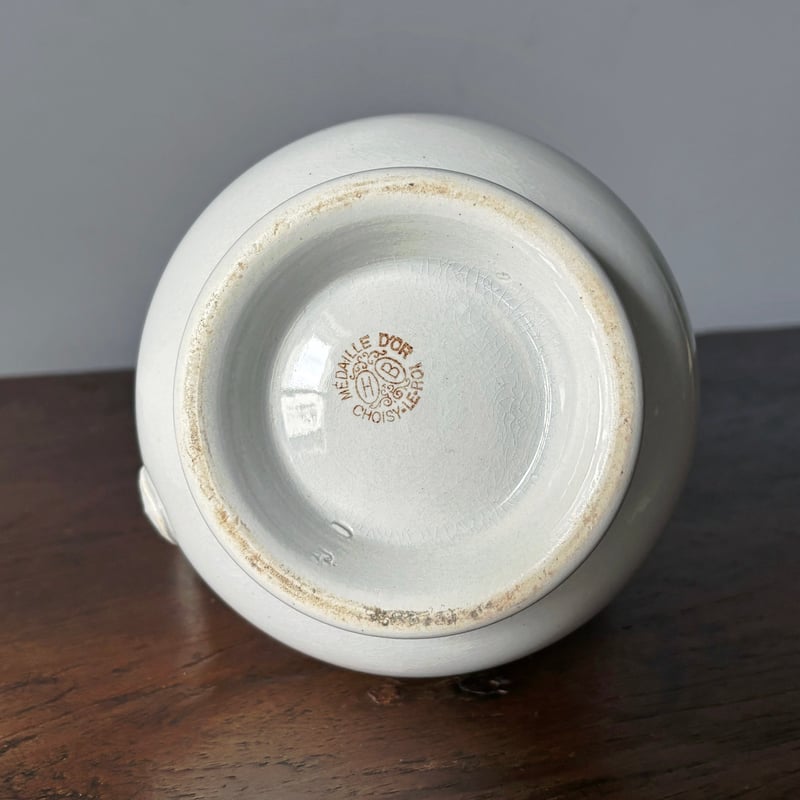 Choisy le Roi ショワジールロワ 白 ピシェ ピッチャー 花器 花瓶 h19.5