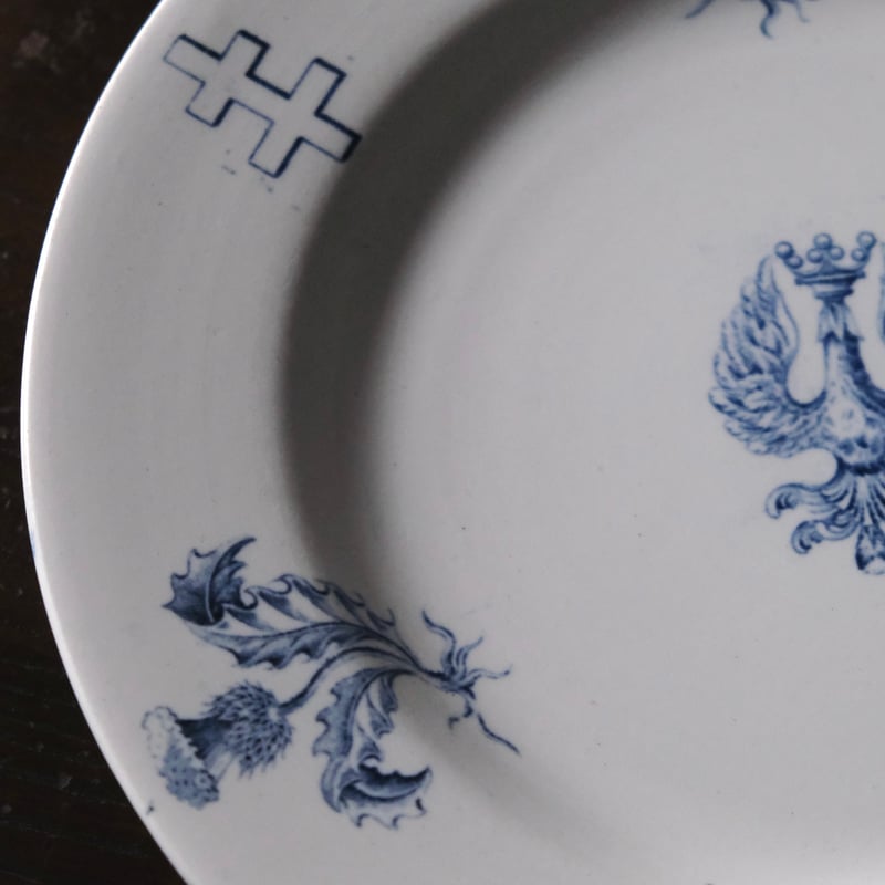 K&G Lunéville ロレーヌ 十字 紋章ディナー 皿 φ23.9cm フランス アンテ