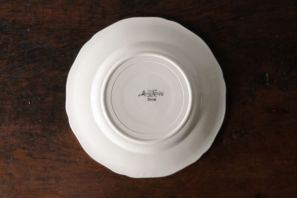 ディゴワン サルグミンヌ DIGOIN SARREGUEMINES 花リム皿 平皿 φ23cm