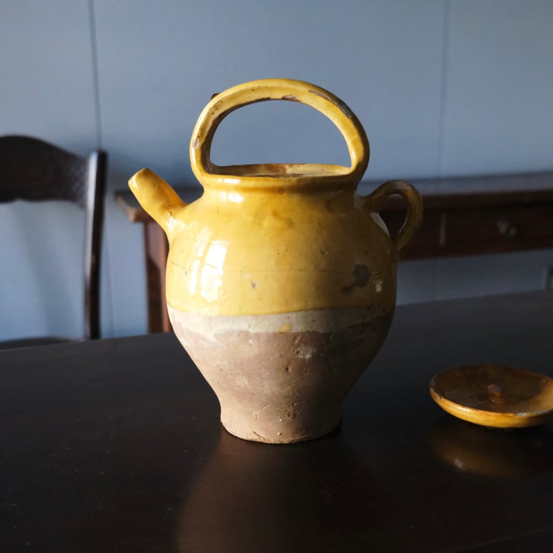 19世紀 黄釉 ガーグレット フランス アンティーク 0502032 | jinen_antique