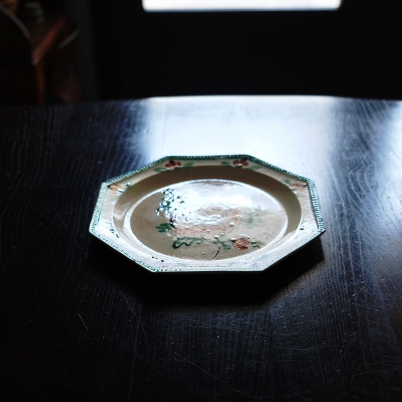 ドゥエ Douai 花絵皿 オクトゴナル デザート 皿 平皿 アンティーク