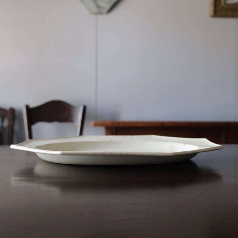 【最終価格】アンティーク　モントロー　オクトゴナル　オーバル　プレート クレイユ&モントロー オクトゴナル オーバル皿 楕円皿