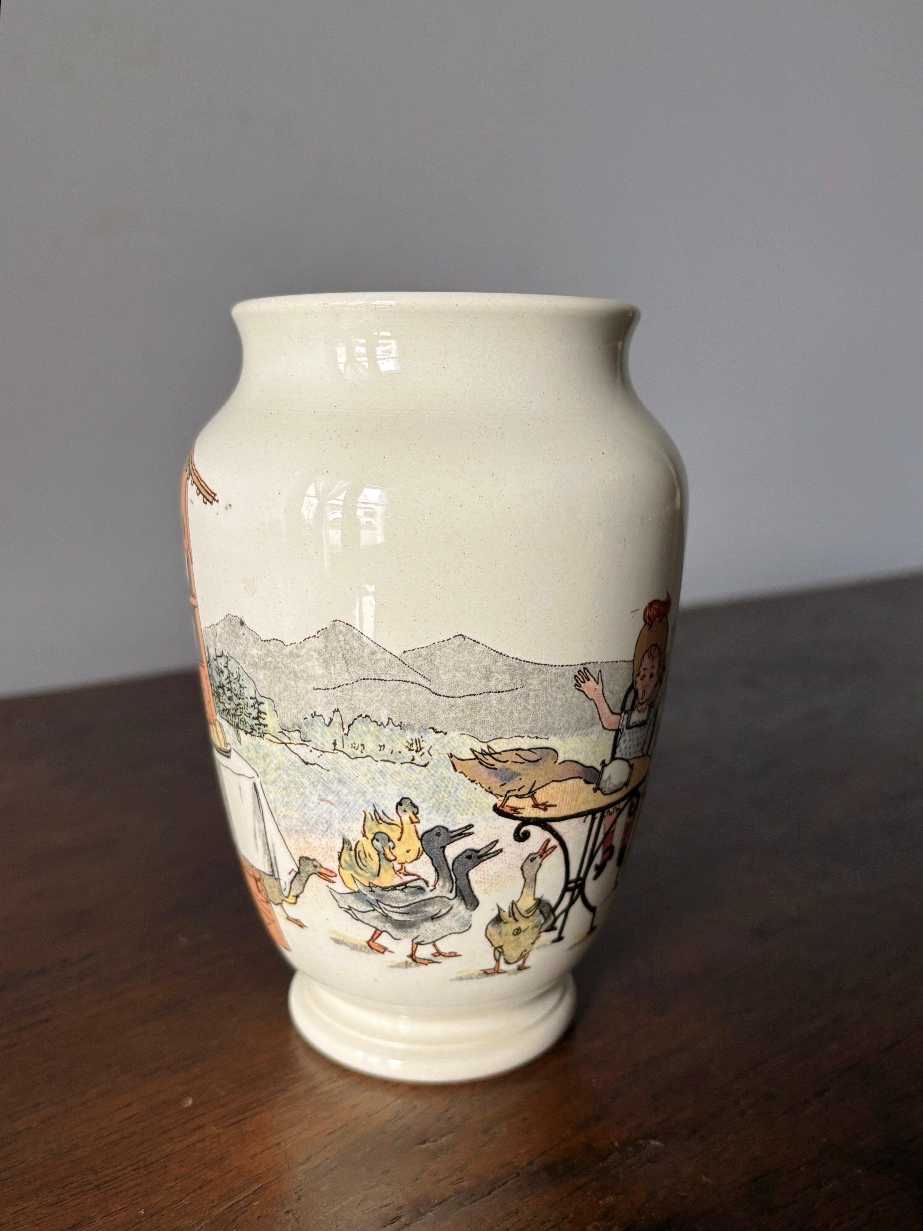 Sarreguemines サルグミンヌ ポット h13.6cm フラワーベース 花瓶 花器