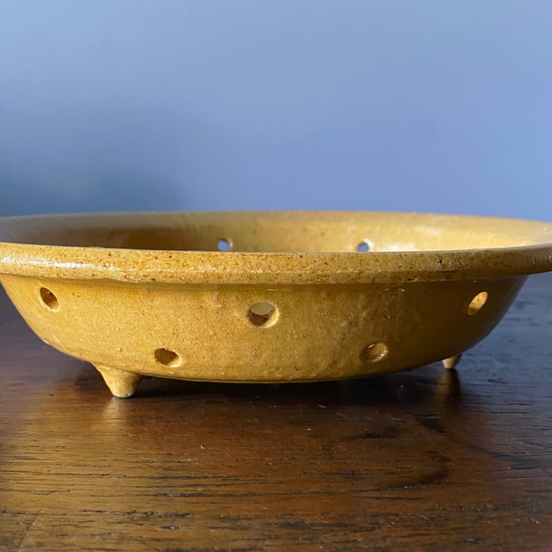 フェセル 黄釉 皿 φ22.5cm フランス アンティーク 0501639 | jinen_a