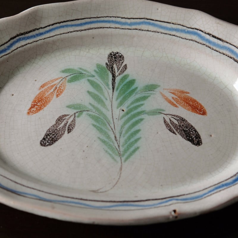 キュノワール culnoir 未使用品 花リム楕円皿 オーバル皿 フランス