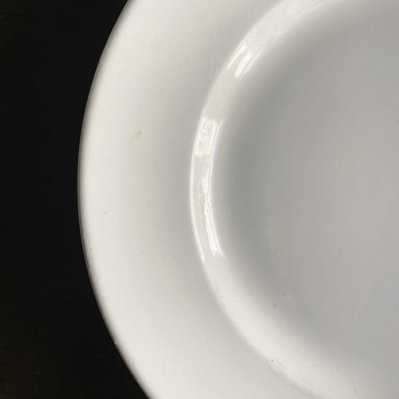 GIEN ジアン 平皿 白皿 リム皿 φ21.5cm フランス アンティーク 0501021