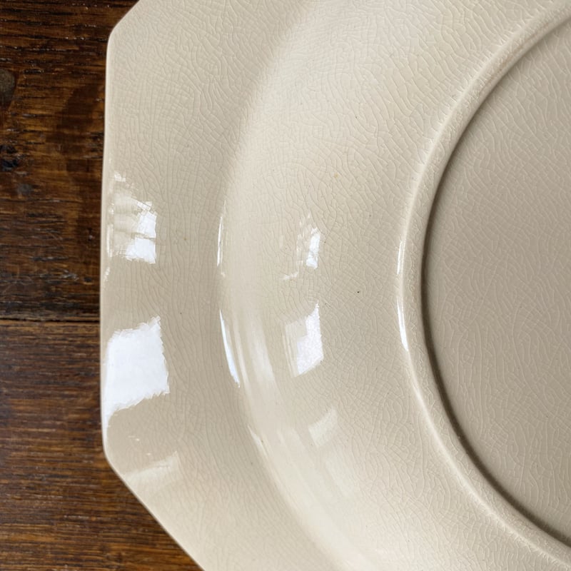 1800年代後期 イギリス M&C ボタニカル柄 オクトゴナル深皿