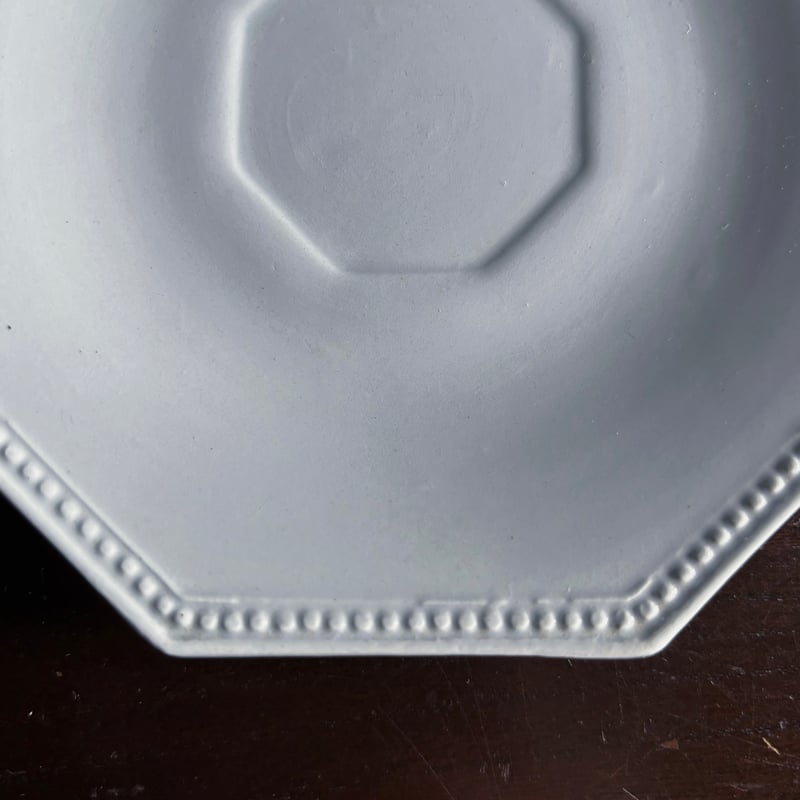 Creil&Montereau 水色 オクトゴナル カップ アンド ソーサー クレイユ