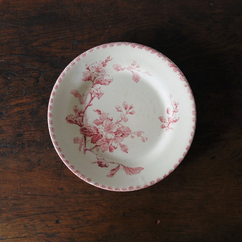 希少　　ジアン　FLEURS D'AUTOMN　　平皿　フランスアンティーク 希少 ジアン FLEURS D'AUTOMN 平皿 フランスアンティーク