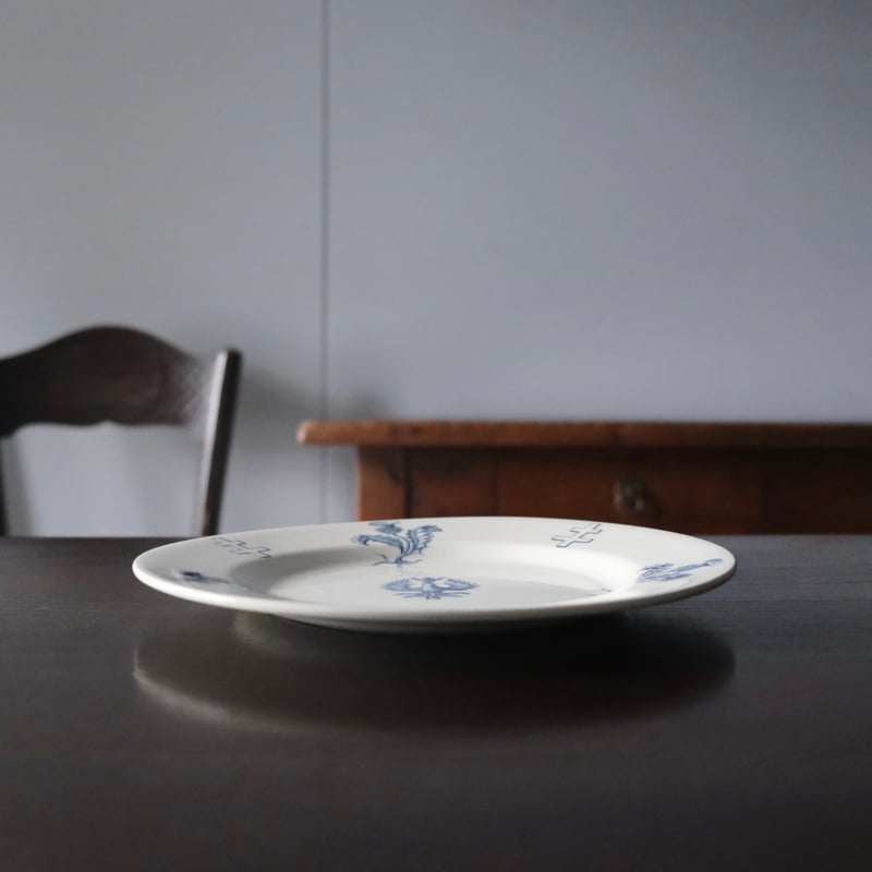K&G Lunéville ロレーヌ 十字 紋章ディナー 皿 φ23.8cm フランス アンテ