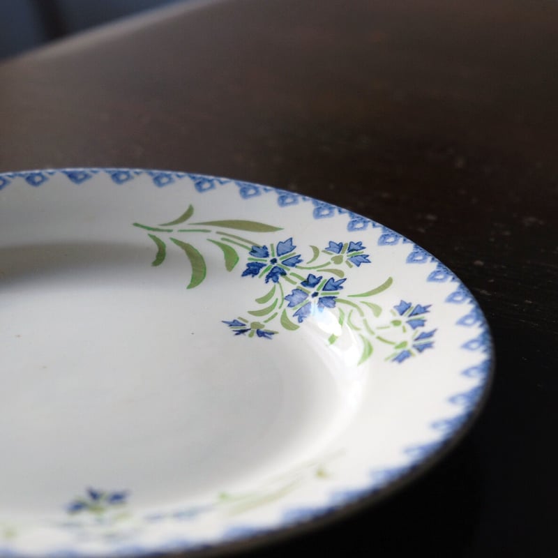 CHOISY LE ROI ショワジールロワ 矢車菊 平皿 φ20.5cm アンティーク a