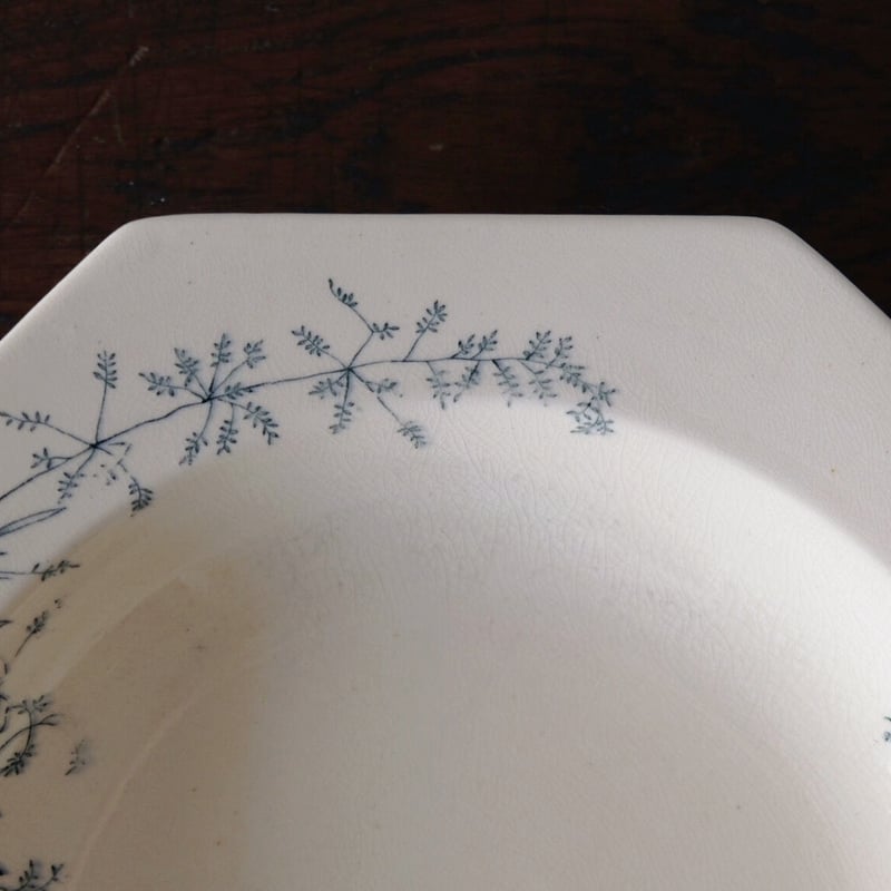 美品】イギリスビィンテージ パールリムオクトゴナル 25㎝ディナー