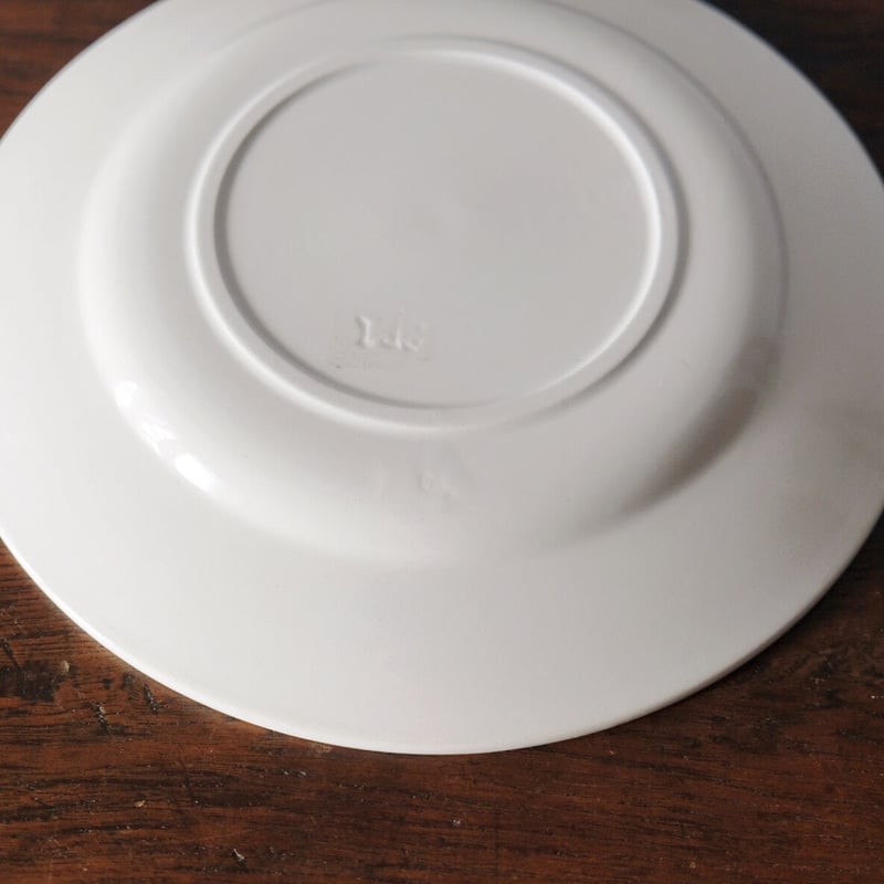 ニーデルヴィレー Nidelviller 白皿 平皿 リム皿 φ21.6cm フランス アン