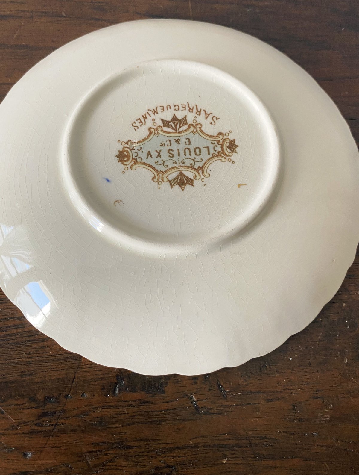 LOUIS XV U&CシリーズSARREGUEMINES平皿3枚セットフランス