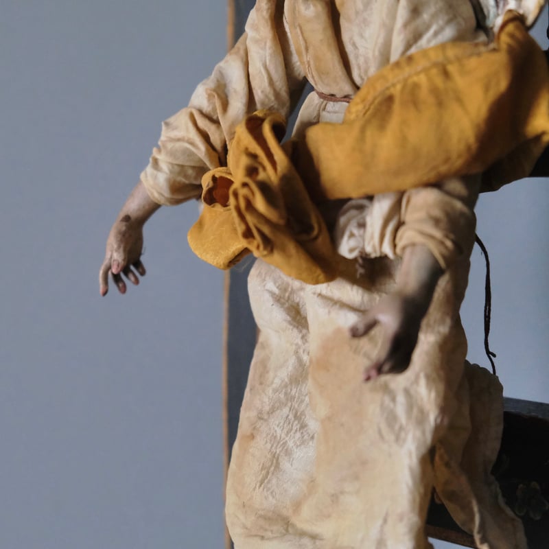 サントン人形　サントス　陶器　古道具　骨董 サントン人形 サントス アンティーク 0501707 | jinen_antique