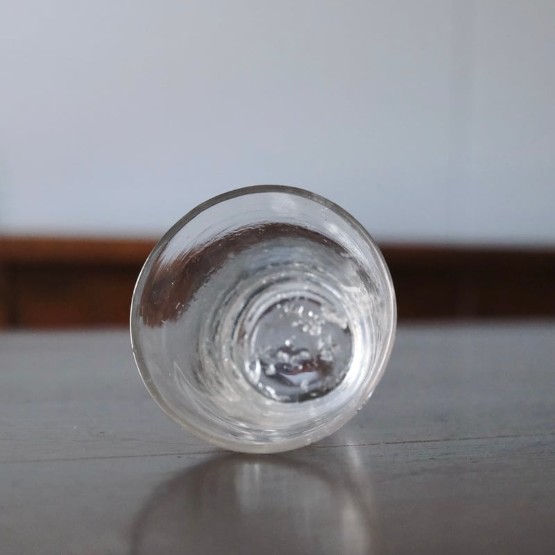 キャンドルグラス 無色 h6.9cm フランス アンティーク 0502258 | jinen_