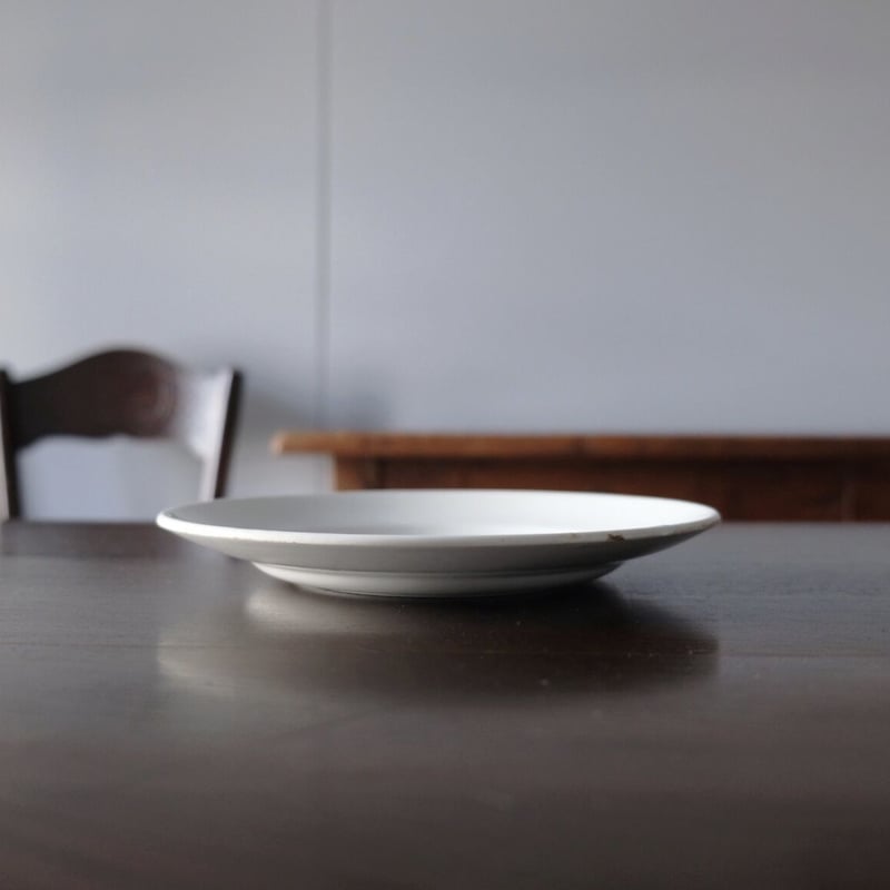 GIEN ジアン 平皿 白皿 リム皿 φ22cm フランス アンティーク 0501021 a