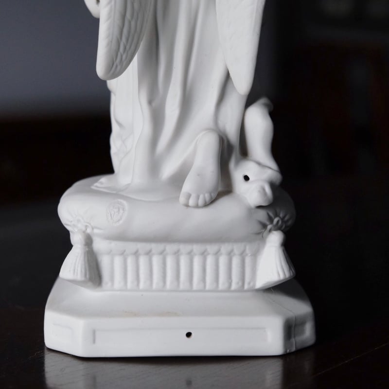 石膏 天使像 h27cm フランス アンティーク 0501710 | jinen_antique
