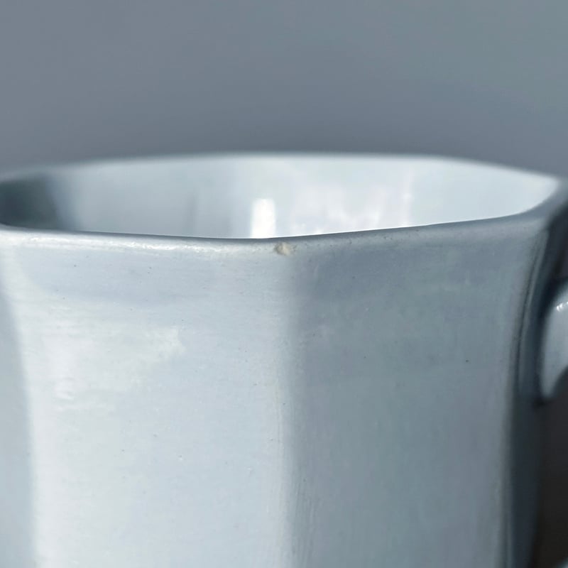 Creil&Montereau 水色 オクトゴナル カップ アンド ソーサー クレイユ