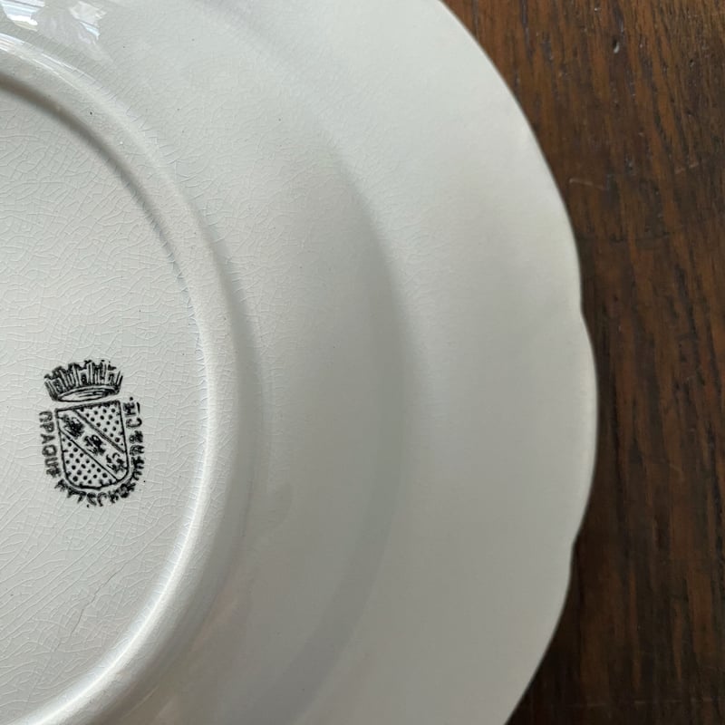 1800年代後期 サルグミンヌ 深皿 レリーフ 皿 アンティーク a 050461