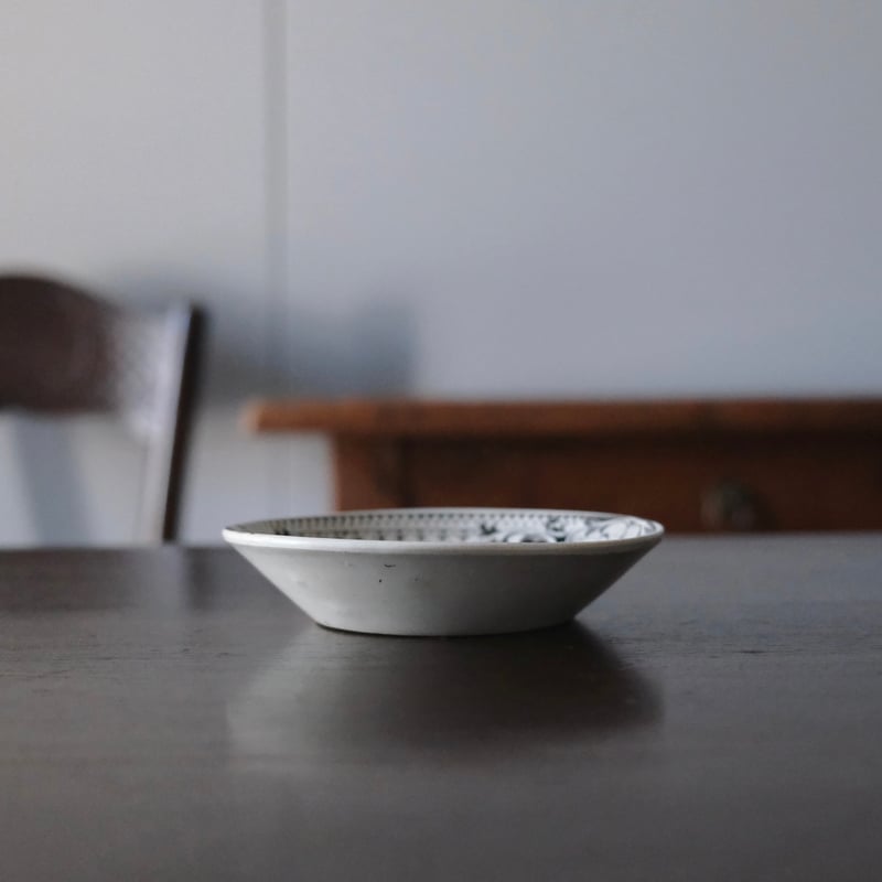 Gien ジアン グリザイユ デミタス ソーサー 小皿 φ12cm フランス