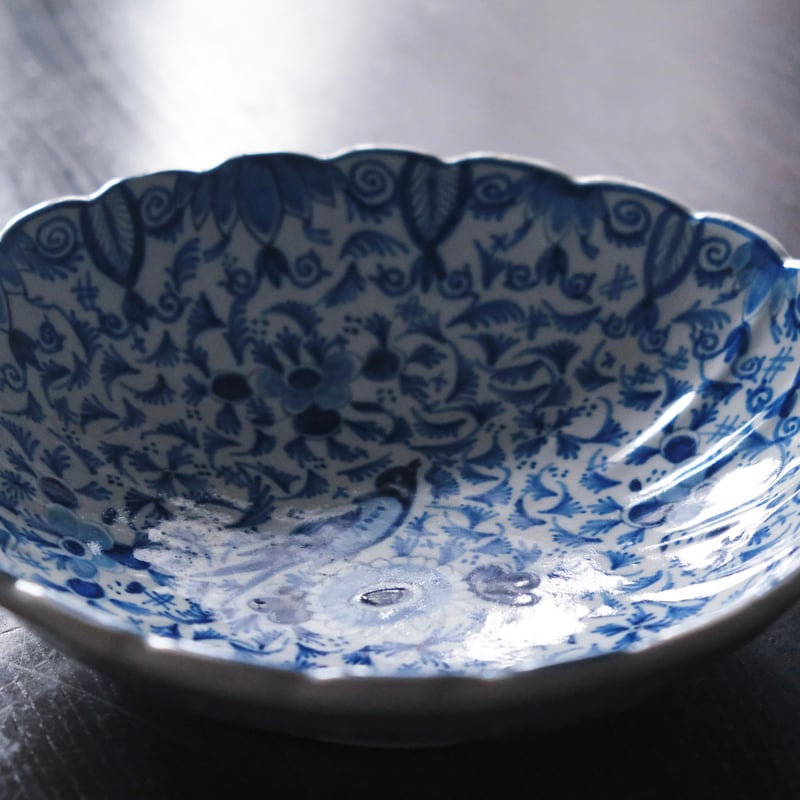 18世紀 デルフト Delft 輪花 ボウル サラディエ オランダ アンティーク