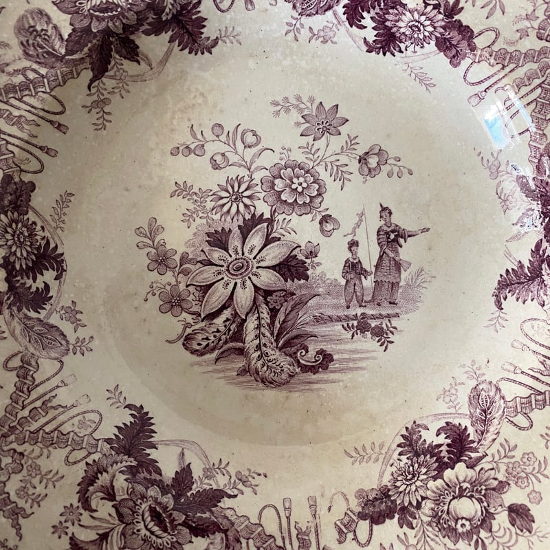 D.Johnston/Bordeaux ボルドー ファイアンスフィーヌ 深皿 φ21cm