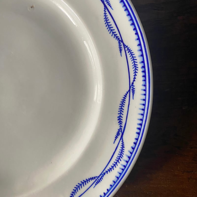 18世紀末 tournai トゥルネー 軟質磁器 ギルランド 平皿 φ21.8cm