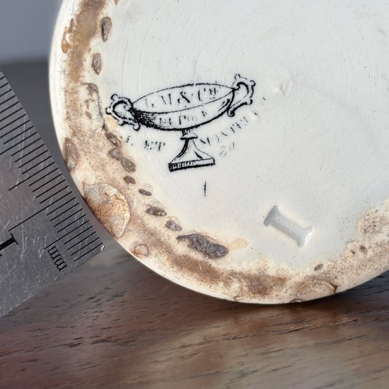 Creil & Montereau クレイユモントロー マスタード ポット h11.3cm フ