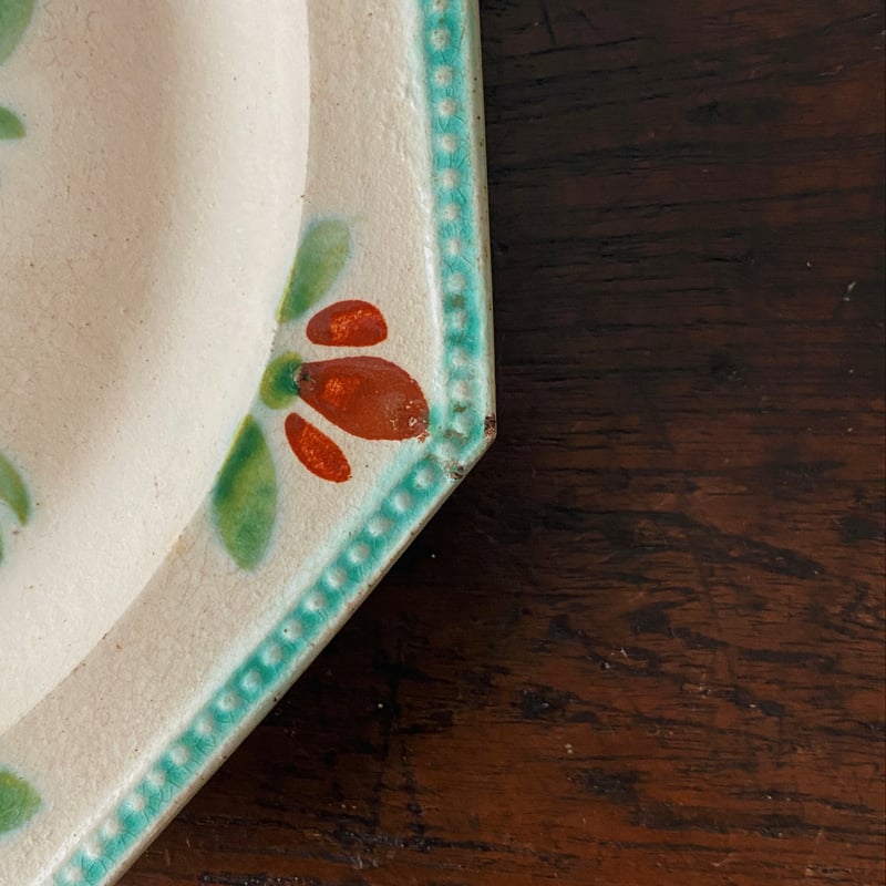 ドゥエ Douai 花絵皿 オクトゴナル デザート 皿 平皿 アンティーク