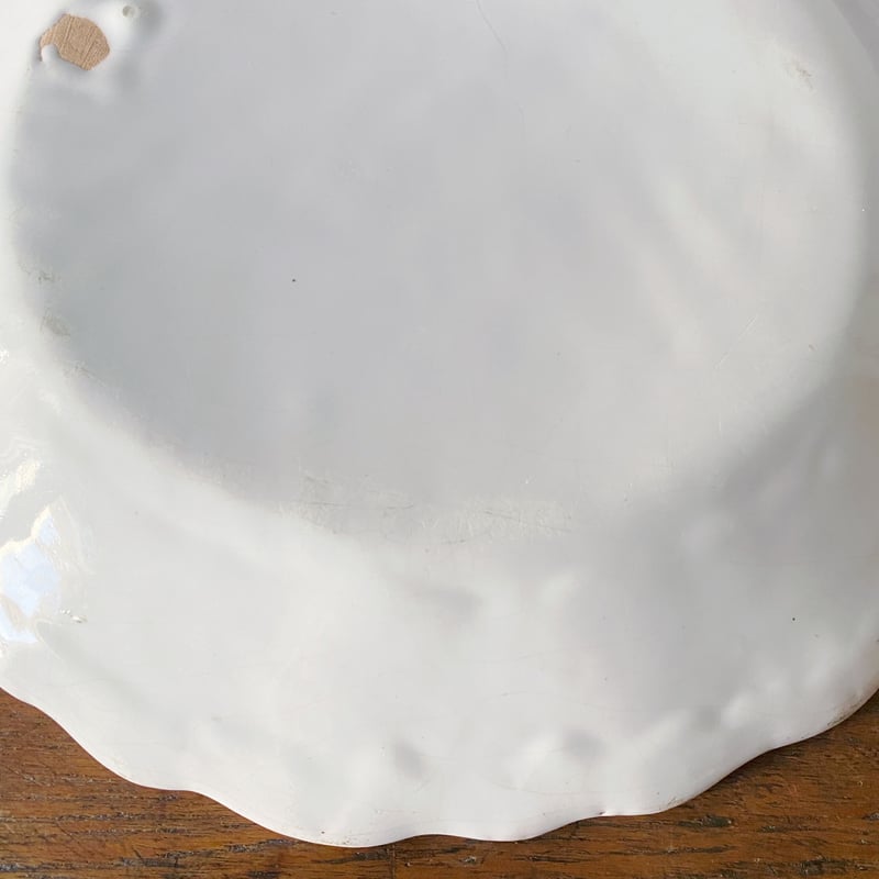 ムスティエ Moustiers 花リム 大皿 φ31.5cm アンティーク 050766