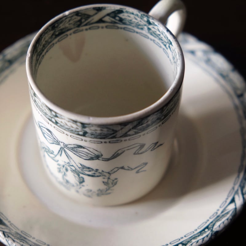 フランスアンティーク　SALINS デミカップ3客セット サラン SALINS デミタス カップ アンド ソーサー フランス