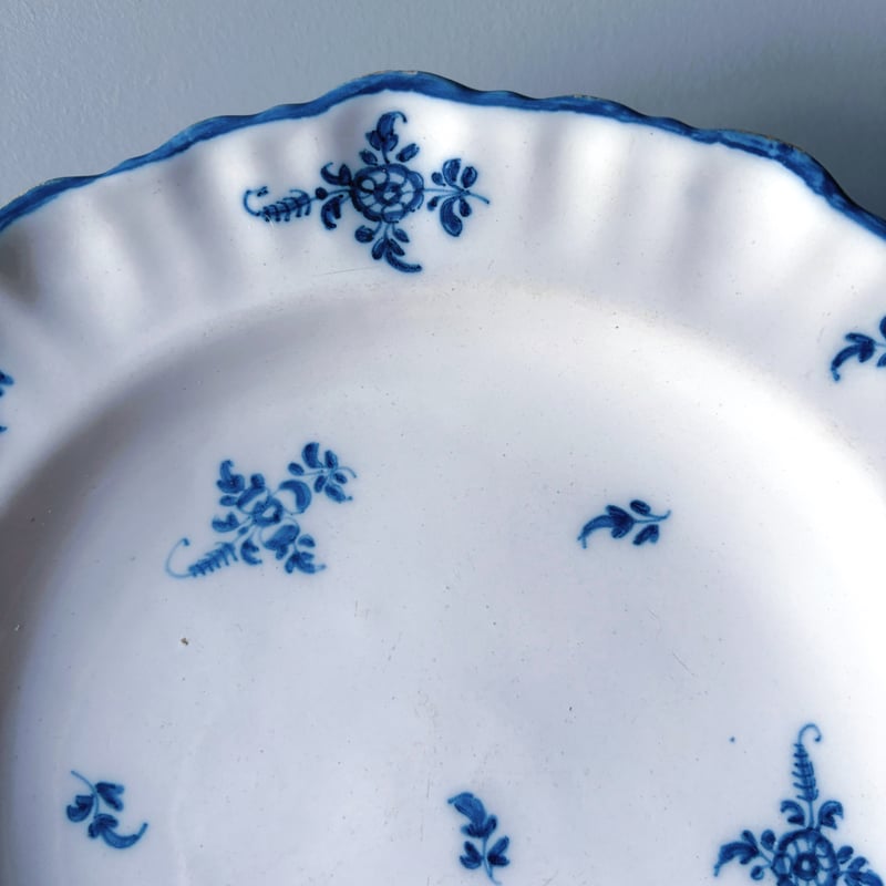 Moustiers ムスティエ 小枝柄 シェルリム 皿 深皿 平皿 φ24.3cm