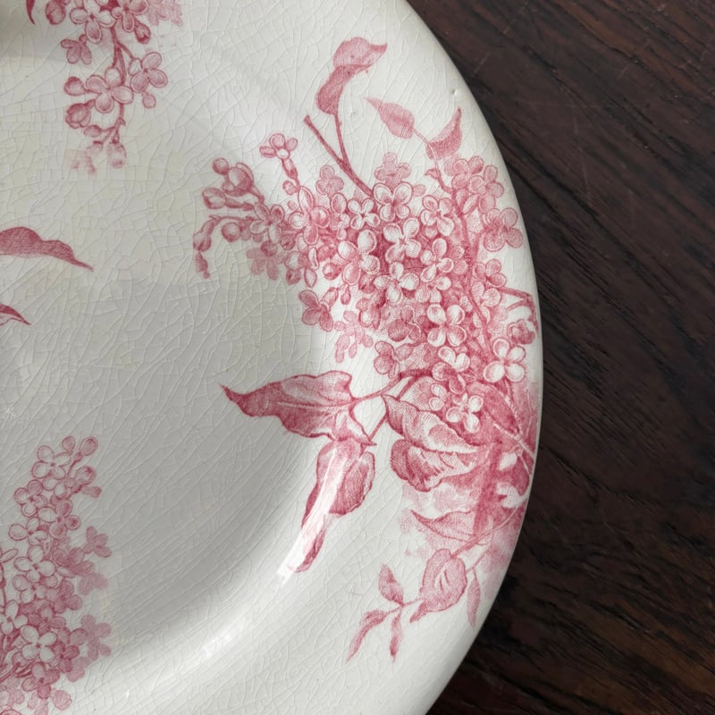 Gien Lilas ジアン リラ 平皿 デザート皿 φ21.3cm フランス